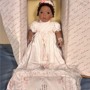 M.I.B The Danbury Mint “Christening Day” Porcelain Dolls by Donna Rubert